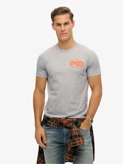 Superdry Grey Vintage Logo Embroidered Relaxed T-Shirt - Image 1 of 6
