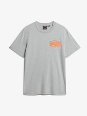 Superdry Grey Vintage Logo Embroidered Relaxed T-Shirt - Image 5 of 6