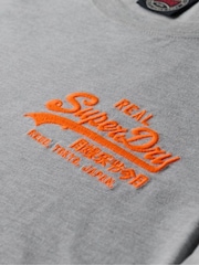 Superdry Grey Vintage Logo Embroidered Relaxed T-Shirt - Image 6 of 6