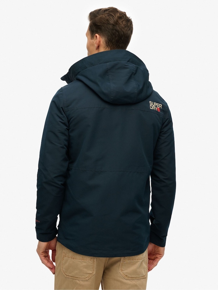 Albastru - Superdry Cu glugă Ultimate Embroidered Windbreaker - Image 3 of 6