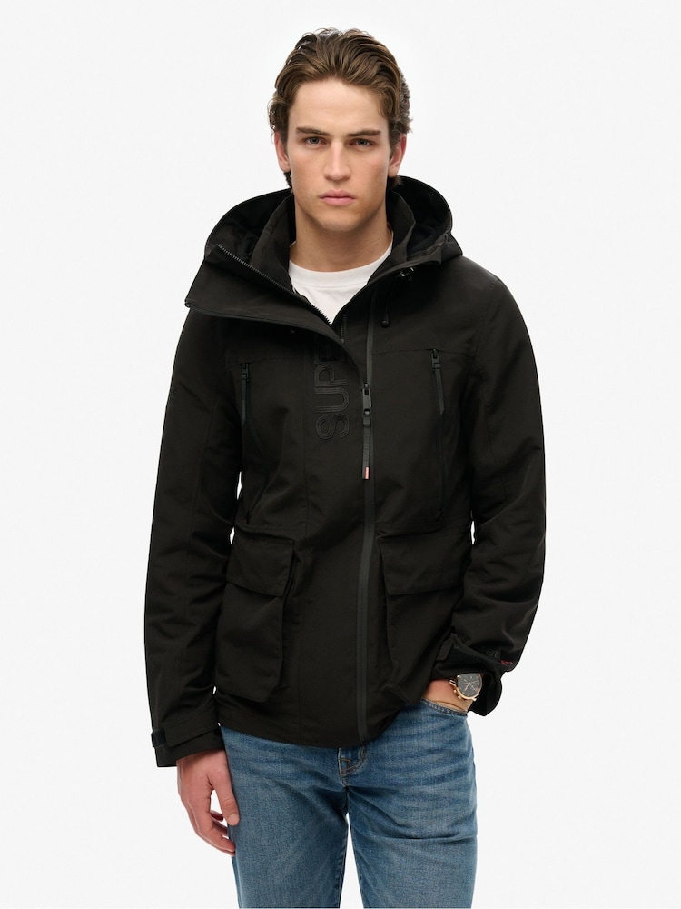 Черный - Superdry Hooded Ultimate Embroidered Windbreaker - Image 1 of 6