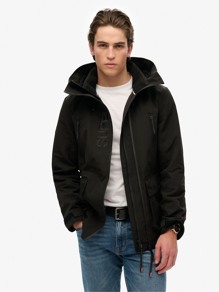 Черный - Superdry Hooded Ultimate Embroidered Windbreaker - Image 2 of 6