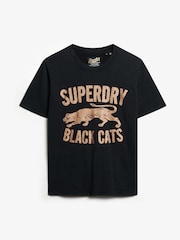 Superdry Black Embellished Varsity Relaxed T-Shirt - Image 5 of 6