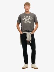 Superdry Grey Athletic Essential Graphic T-Shirt - Image 3 of 4