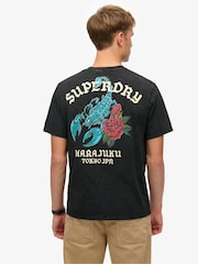Superdry Black Neo Trad Tattoo Loose T-Shirt - Image 2 of 4