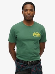 Superdry Green Vintage Logo Embroidered Relaxed T-Shirt - Image 1 of 6