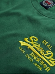 Superdry Green Vintage Logo Embroidered Relaxed T-Shirt - Image 6 of 6