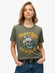 Superdry Green Neo Trad Tattoo Relaxed T-Shirt - Image 1 of 6