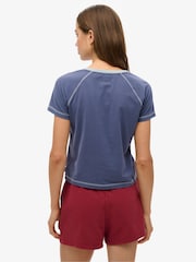 Superdry Blue Athletic Raglan Graphic T-Shirt - Image 2 of 4