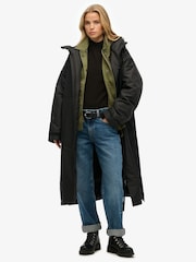 Superdry Dark Black Windbreaker Logo Changing Robe - Image 1 of 7