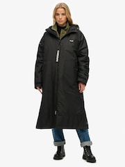 Superdry Dark Black Windbreaker Logo Changing Robe - Image 2 of 7