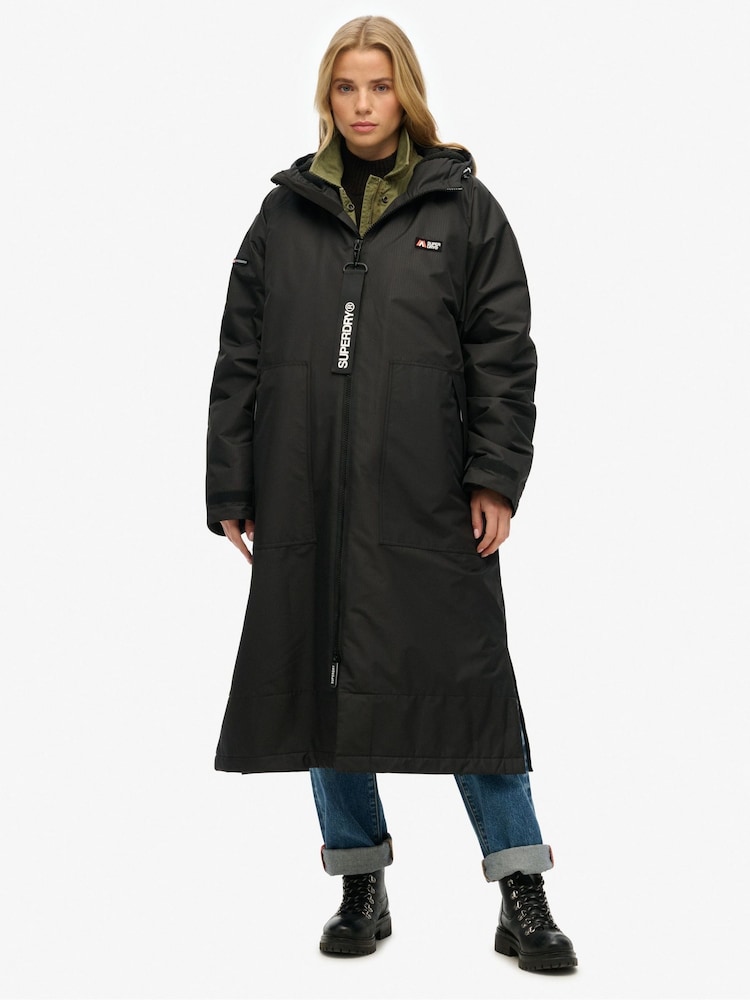 Superdry Dark Black Windbreaker Logo Changing Robe - Image 2 of 7