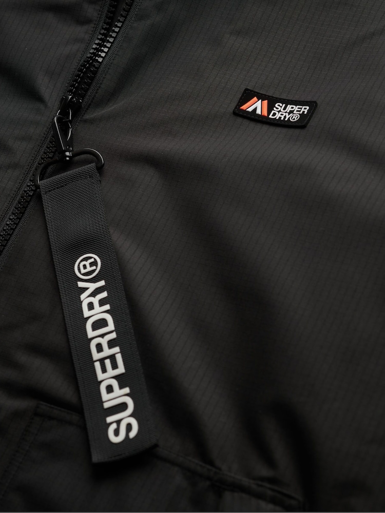 Superdry Dark Black Windbreaker Logo Changing Robe - Image 7 of 7
