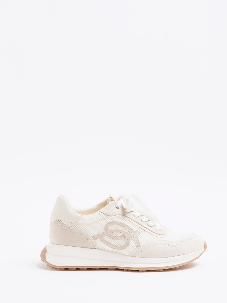 River Island Wide Fit Mesh Runner Trainers - Изображение 1 из 6