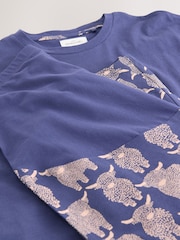 Navy Hamish The Highland Cow Maternity Short Sleeve Pyjamas - Image 3 of 4