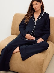 Black Maternity Jersey Button Through Pyjamas - Image 1 of 9