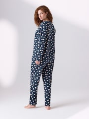 Navy Spot Maternity Long Sleeve Pyjamas - Image 5 of 9