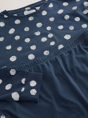 Navy Spot Maternity Long Sleeve Pyjamas - Image 8 of 9