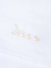 The White Company 100% organski bombaž Puddle Ducks bela Muslins 2 Pakiranje - Slika 3 iz 3
