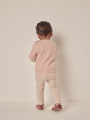 The White Company Pink 100% Cotton Strawberry & Cherries Embroidered Sweatshirt & Legging Set - Image 2 of 6