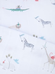 The White Company organskega bombaža Party Animals Muslins 2 Pack - Slika 2 iz 3
