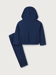 The White Company Blue 100% Cotton Quilted Anchor Hoodie & Joggers Set - Imagem 6 de 6