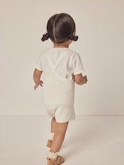 The White Company 100% Cotton Knitted White Bubble & T-Shirt Set - Image 3 of 6