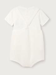 The White Company 100% Cotton Knitted White Bubble & T-Shirt Set - Image 6 of 6