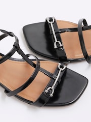 River Island Black Snaffle Strappy Sandals - Image 4 of 5
