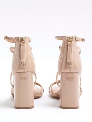 River Island Pink Strappy Blocked Heel Sandals - Image 4 of 6