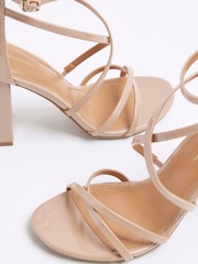 River Island Pink Strappy Blocked Heel Sandals - Image 5 of 6