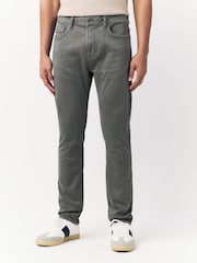 Grey Charcoal Skinny Fit Comfort Stretch Jeans - Image 1 of 11