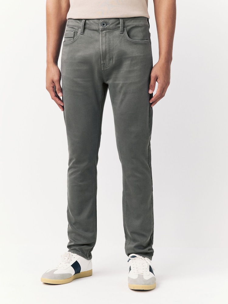Grey Charcoal Skinny Fit Comfort Stretch Jeans - Image 1 of 11