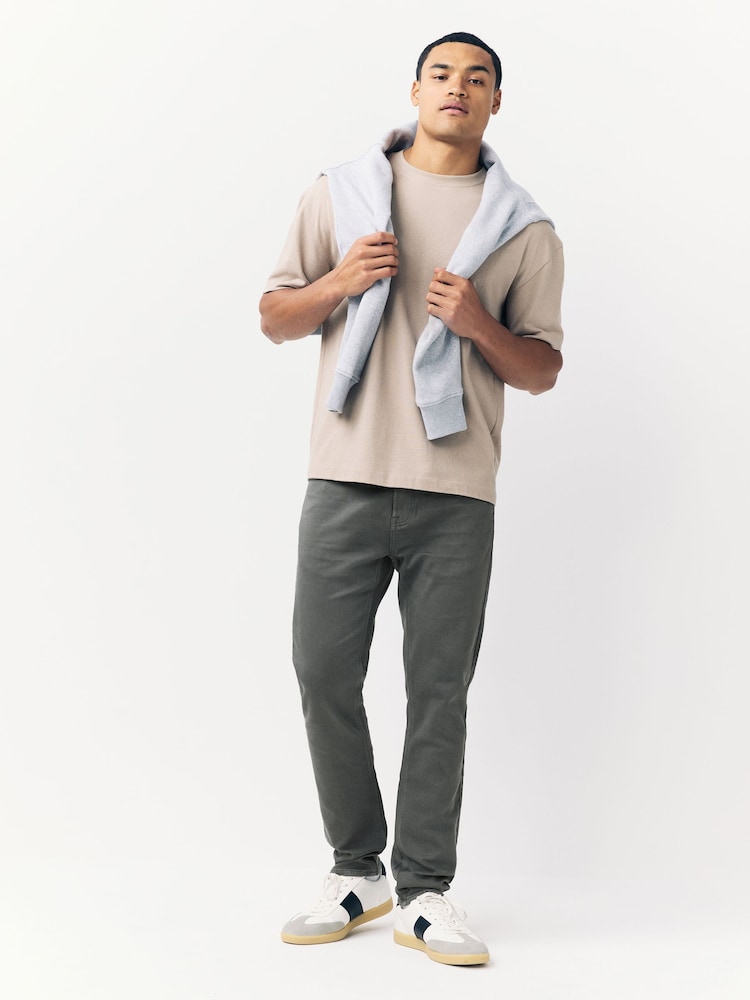 Grey Charcoal Skinny Fit Comfort Stretch Jeans - Image 2 of 11