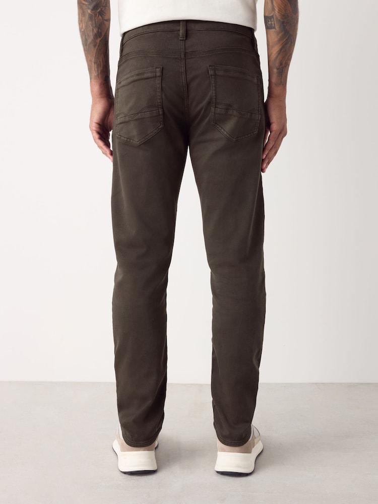 Brown Slim Fit Comfort Stretch Jeans - Image 2 of 11 Brown Slim Fit Comfort Stretch Jeans - Image 2 of 11