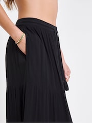 JD Williams Black Beach To Beach Tiered Beach Skirt - Image 3 of 4