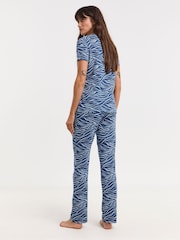 JD Williams Blue Value Pyjamas Set 2 Pack - Image 2 of 5