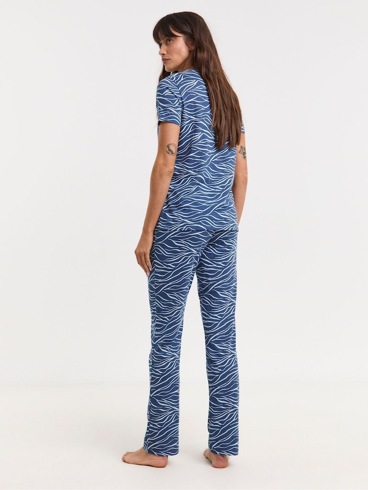 JD Williams Blue Value Pyjamas Set 2 Pack - Image 2 of 5