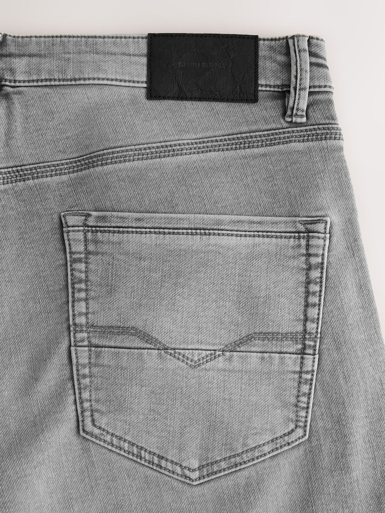 Grey Slim Fit Comfort Stretch Jeans - Image 12 of 12 Grey Slim Fit Comfort Stretch Jeans - Image 12 of 12