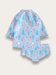 Brand Threads Blue Girls Frozen Swim Set - Image 2 of 6
