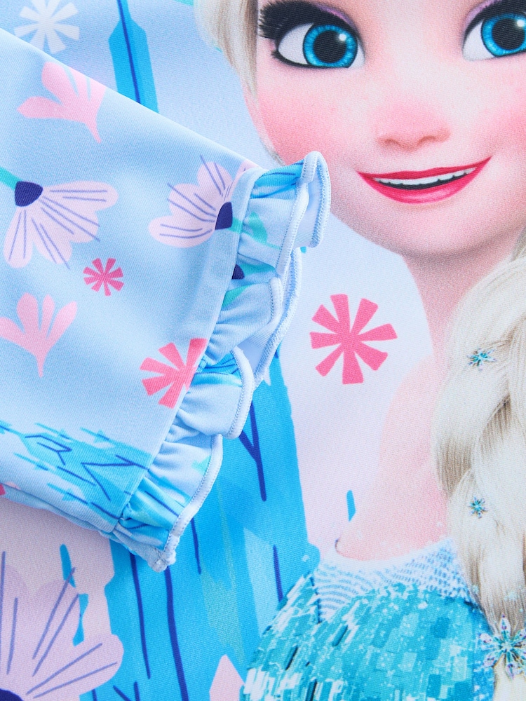 Brand Threads Blue Girls Frozen Swim Set - Image 6 of 6