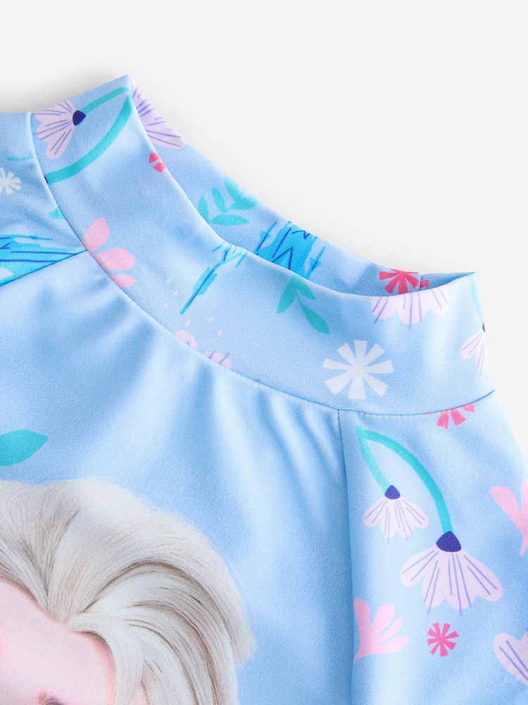 Brand Threads Blue Girls Frozen Swim Set - Image 7 of 8