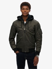 Superdry Green Military MA1 Bomber Jacket - Image 3 of 6