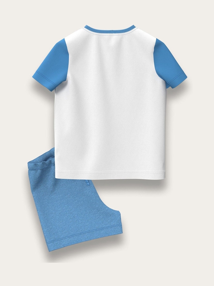 Brand Threads Blue 100% Cotton Short Top and Short Set - Image 1 of 2