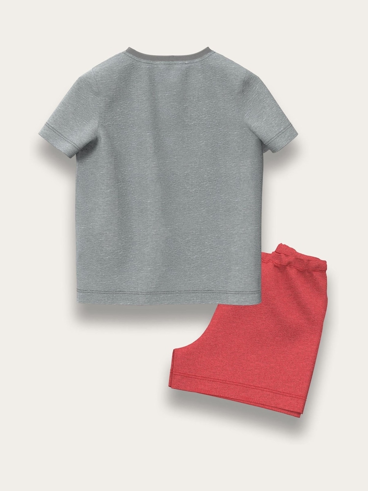 Brand Threads Grey & Red Spidey and His Amazing Friends 100% Cotton Top and Short Set - Image 2 of 2