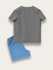 Brand Threads Grey 100% Cotton Sonic The Hedgehog Top and Short Set - Image 2 of 2