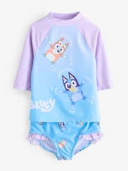Brand Threads Black Bluey Girls Swim Set - Image 1 of 6