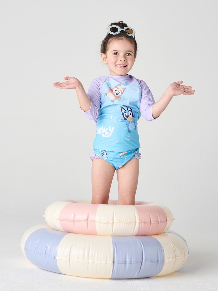 Brand Threads Multi Bluey Girls Swim Set - Image 1 of 8 Brand Threads Multi Bluey Girls Swim Set - Image 1 of 8