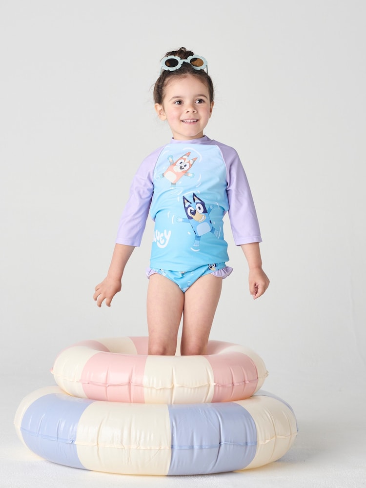 Brand Threads Multi Bluey Girls Swim Set - Image 2 of 8 Brand Threads Multi Bluey Girls Swim Set - Image 2 of 8