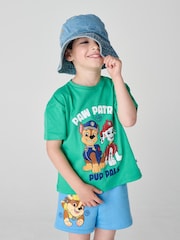 Brand Threads Green & Blue Paw Patrol 100% Cotton Top and Short Set - Image 1 of 5